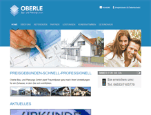 Tablet Screenshot of oberle-wohnbau.de